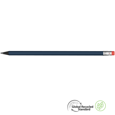SUPERSAVER GRS RECYCLED PENCIL with Eraser - Blue - Black with Eraser