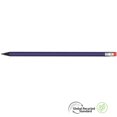 SUPERSAVER GRS RECYCLED PENCIL with Eraser - Purple - Black with Eraser