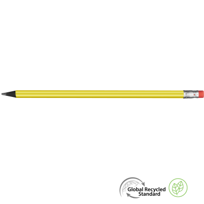 SUPERSAVER GRS RECYCLED PENCIL with Eraser - Yellow - Black with Eraser