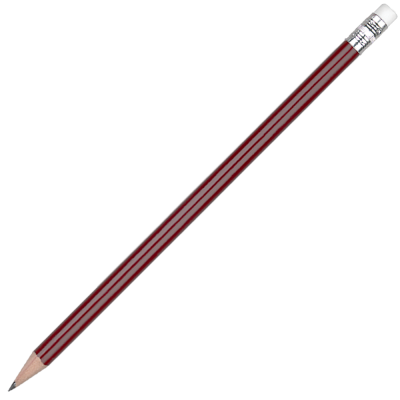 WOOD ARGENTE PENCIL with White Eraser - Burgundy