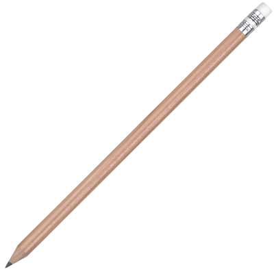 WOOD ARGENTE PENCIL with White Eraser - Natural