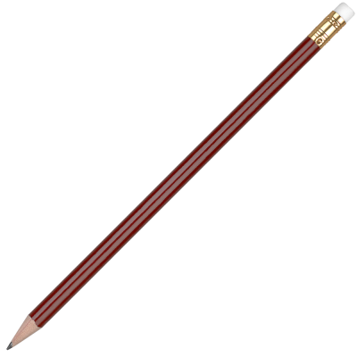 WOOD ORO PENCIL with White Eraser - Burgundy Unsharpened