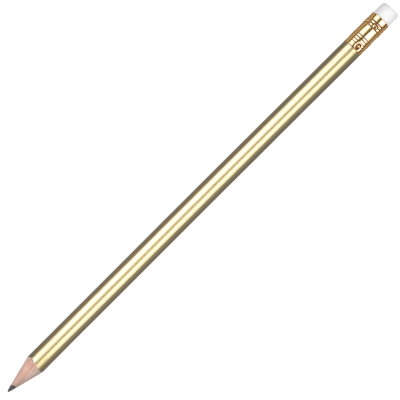 WOOD ORO PENCIL with White Eraser - Gold