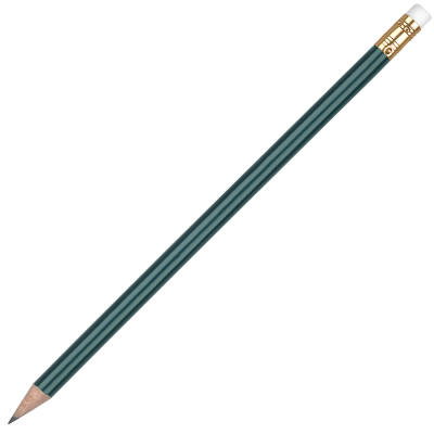 WOOD ORO PENCIL with White Eraser - Green Unsharpened