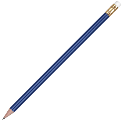WOOD ORO PENCIL with White Eraser - Medium Blue Unsharpened
