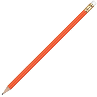 WOOD ORO PENCIL with White Eraser - Orange