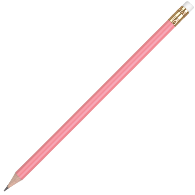 WOOD ORO PENCIL with White Eraser - Pink Unsharpened