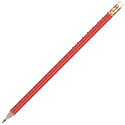 WOOD ORO PENCIL with White Eraser - Red Unsharpened