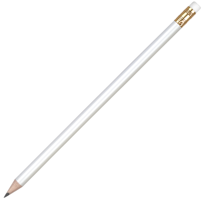 WOOD ORO PENCIL with White Eraser - White