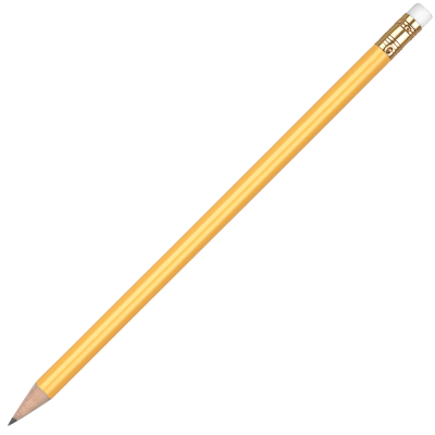 WOOD ORO PENCIL with White Eraser - Yellow