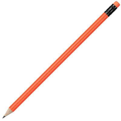 WOOD PENCIL - FLURORESCENT ORANGE