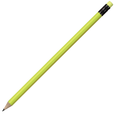 WOOD PENCIL - FLURORESCENT YELLOW