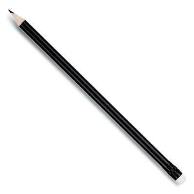 WOOD PENCIL in Black with White Eraser