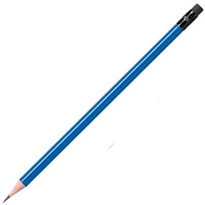 WOOD PENCIL in Blue with Black Eraser