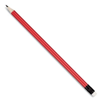 WOOD PENCIL in Red with White Eraser