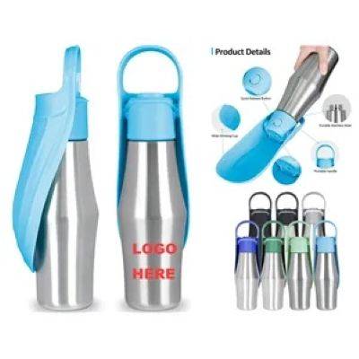 27OZ STAINLESS STEEL METAL PORTABLE PET DOG WATER BOTTLE