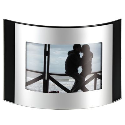 CURVE SHINY SILVER METAL PHOTO FRAME