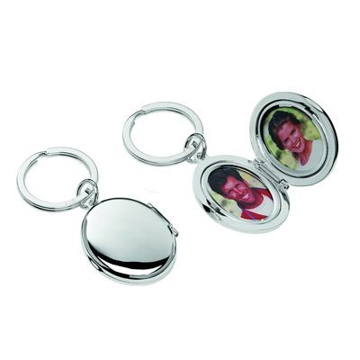 HIS & HERS PHOTO FRAME KEYRING in Silver