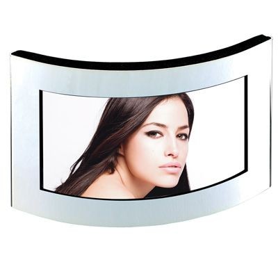 METAL PHOTO FRAME CURVE in Silver