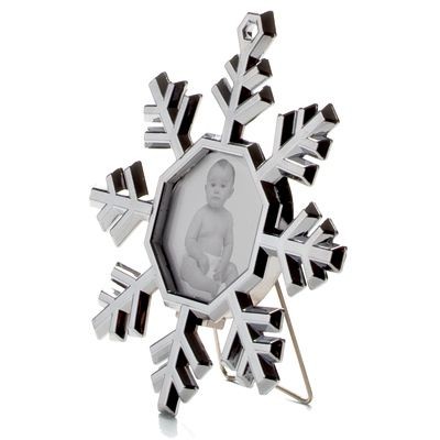 MINI SNOWFLAKE PHOTO FRAME in Silver Metal