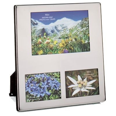 PHOTO FRAME in Silver Stainless Steel Metal