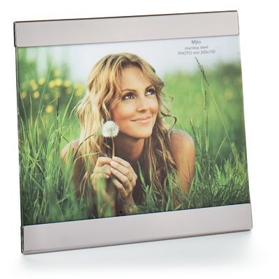 PHOTO FRAME in Silver Stainless Steel Metal
