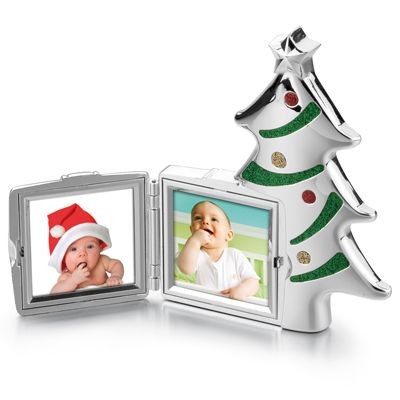 SANTA TREE METAL PHOTO FRAME in Silver