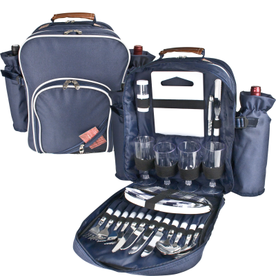 HIGH-CLASS PICNIC BACKPACK RUCKSACK VIRGINIA in Blue 