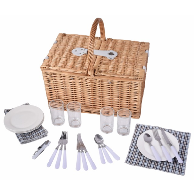 WICKER PICNIC BASKET STANLEY PARK FOR 4 PEOPLE