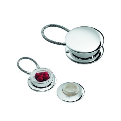 BRERA METAL PILL BOX KEYRING in Silver