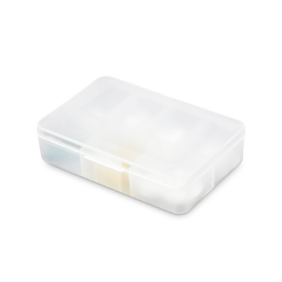 JIMMY PILL BOX with 7 Divider Set in White