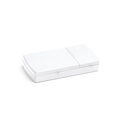 NERO PILL BOX with 2 Divider Set in White