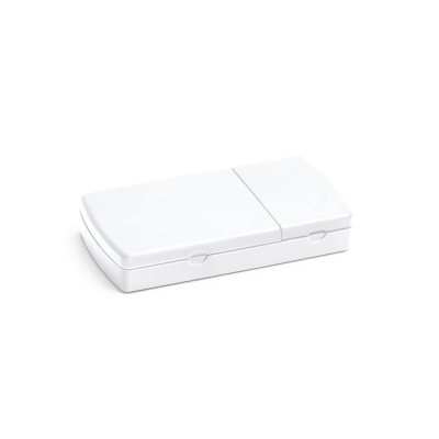 NERO PILL BOX with 2 Divider Set in White