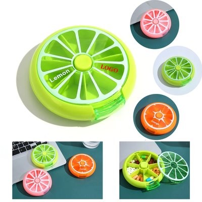 ONE WEEK FRUIT LEMON PORTABLE MEDICINE BOX