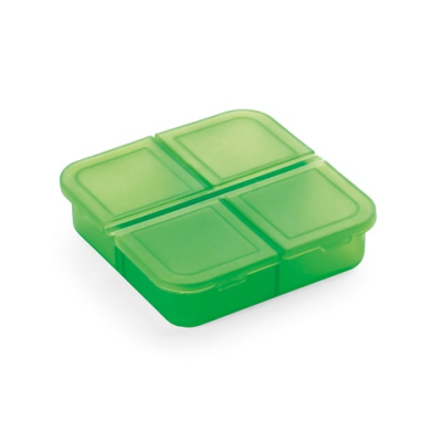 ROBERTS PILL BOX with 4 Divider Set in Pale Green