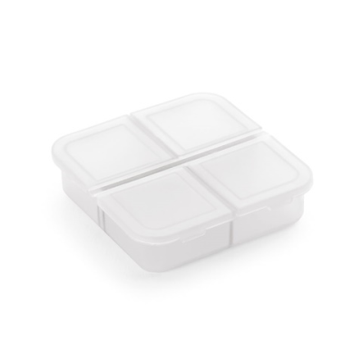 ROBERTS PILL BOX with 4 Divider Set in White