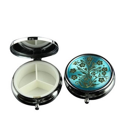 ROUND METAL PILL CASE