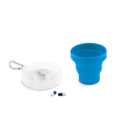 SILICONE FOLDING CUP in Blue