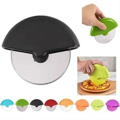 3,5 INCH RED PIZZA WHEEL CUTTER with Stainless Steel Metal Blade
