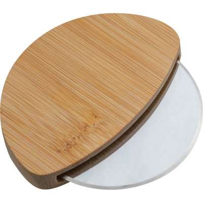 BAMBOO PIZZA CUTTER in Beige 