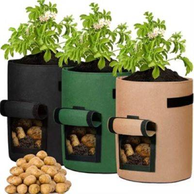 7 GALLONS NON-WOVEN POTATO VEGETABLE GROW BAG with Handle