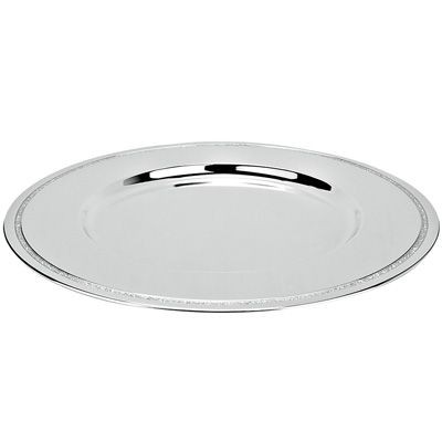ROUND METAL UNDERPLATE in Silver