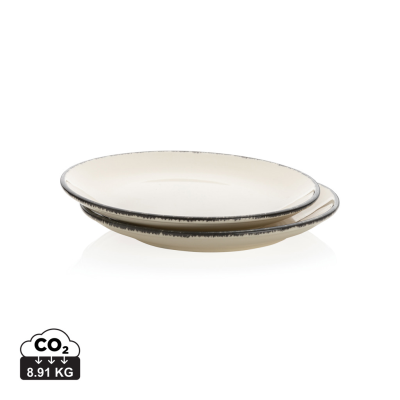UKIYO DINNER PLATE SET OF 2 in White, Black