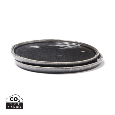 VINGA NOMIMONO PLATE 20 CM, 2 PCS SET in Black