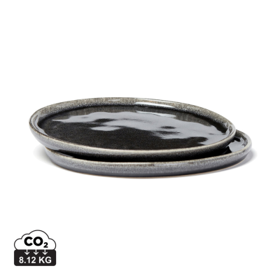 VINGA NOMIMONO PLATE 26,5 CM, 2 PCS SET in Black