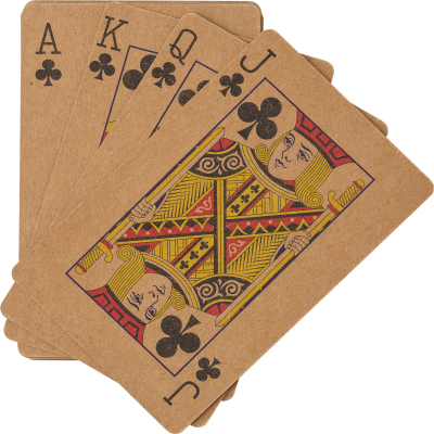 RECYCLED PAPER PLAYING CARD PACK in Brown
