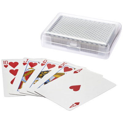 RENO PLAYING CARD PACK SET in Case in Solid Black & Clear Transparent