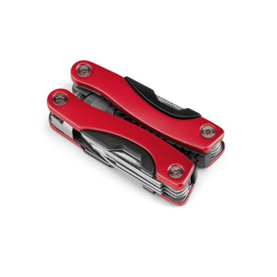 DUNITO FOLDING MINI MULTI-FUNCTION PLIERS MADE OF STAINLESS STEEL METAL AND ALUMINUM in Red