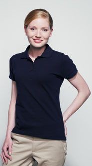 HENBURY LADIES STRETCH PIQUE POLO SHIRT
