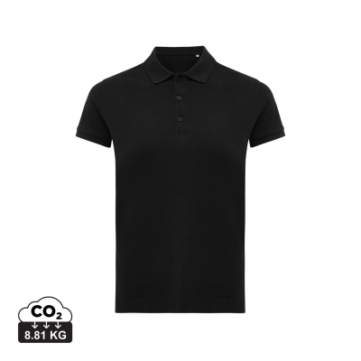 IQONIQ YOSEMITE LADIES RECYCLED COTTON PIQUE POLO in Black